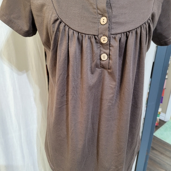 (4084) No source tag, Women's Top, Brown, L, (4084) - Picture 4 of 9